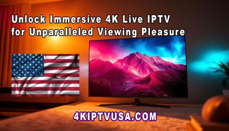 Unlock Immersive 4K Live IPTV for Unparalleled Viewing Pleasure